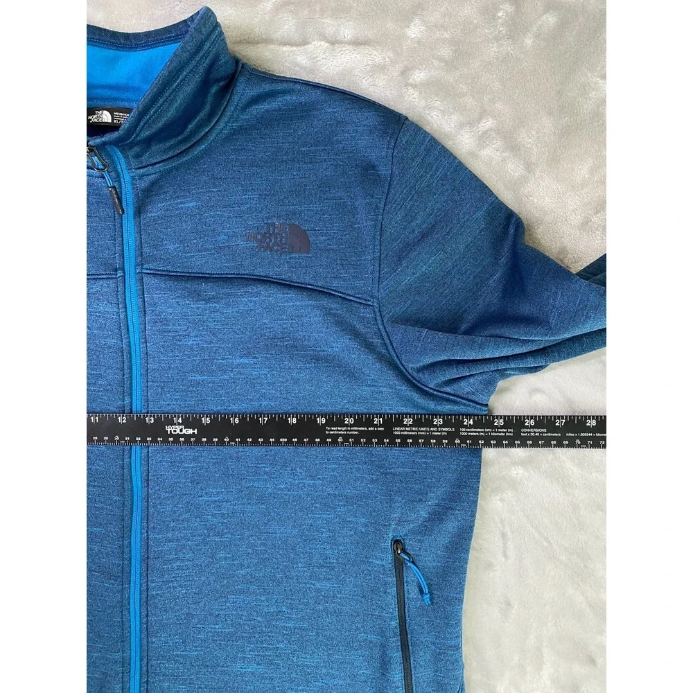 The North Face Fleece Jacket Mens XL Blue NF0A2RDJ Space Dye Full Zip